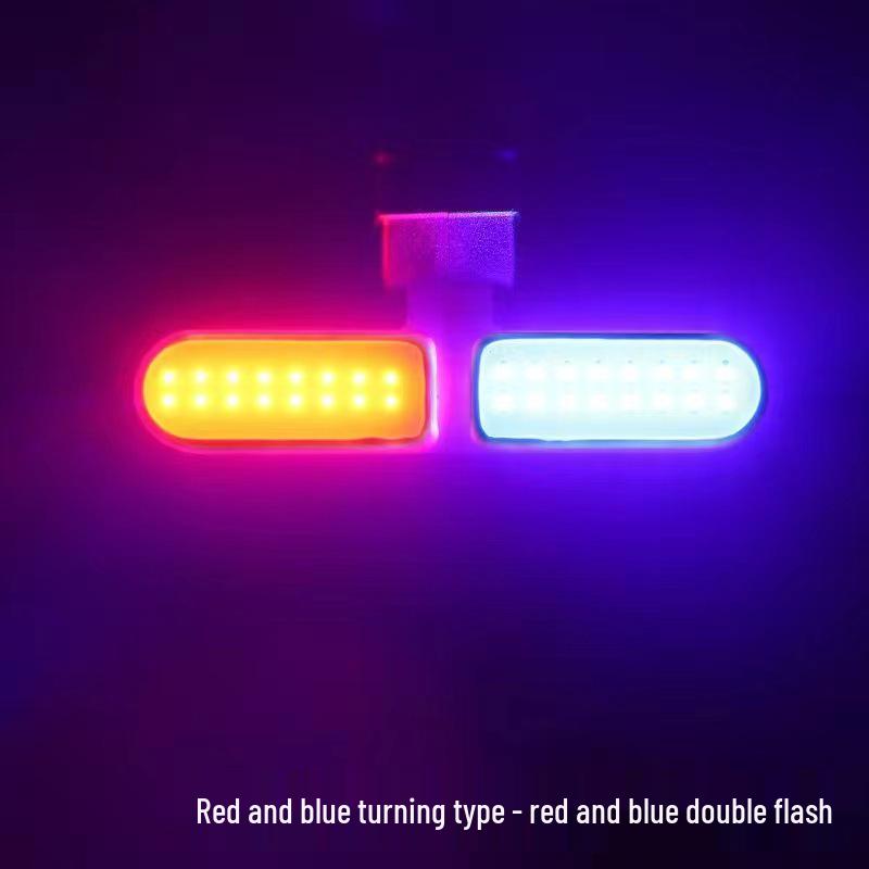 Светодиодный задний фонарь с USB-зарядкой для ночной езды на велосипеде - Крепление на ремешке и динамическая навигация