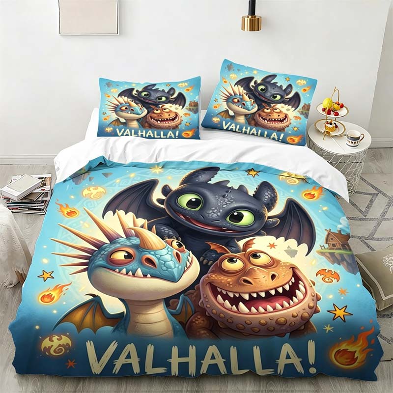 Cartoon T-Toothless Bedding Sets Exquisite Bed Supplies Set Your Dragon Duvet Cover Bed Comforter Set Bedding Set Birthday Gift