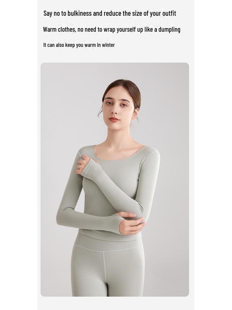 Осенне-зимний женский кашемировый пэчворк облегающий термокомплект: Нижняя рубашка, термобелье, брюки