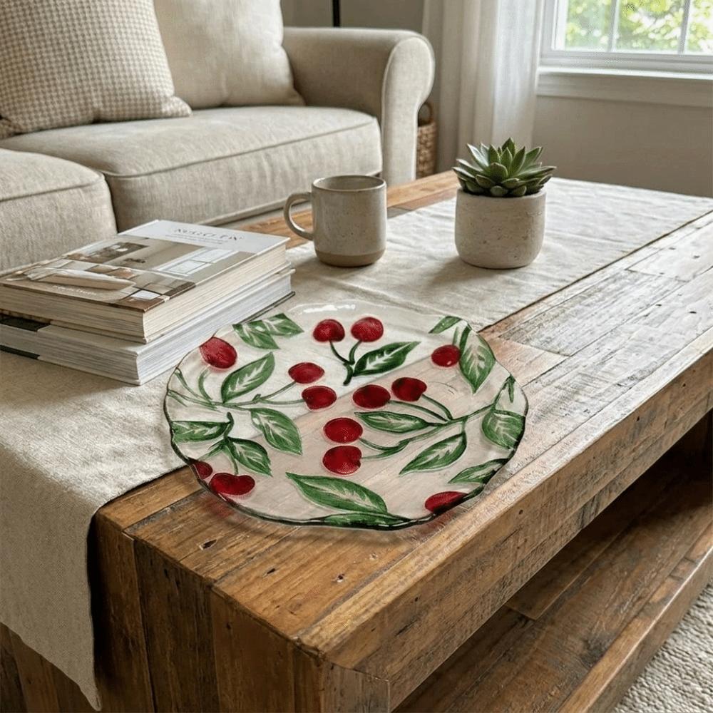 Safe Fruit Plate Lemon Pattern Dim Sum Plate Beautiful Dinner Plate Picnic