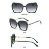 Trendy UV Protection Women's Rhinestone Shades Oversized Street Shooting Large Frame Sunglasses Gradient Eyewear