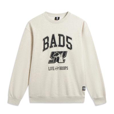 Li Ning Badfive Круглый вырез с буквой Повседневная толстовка Мужская толстовка AWDW035-8