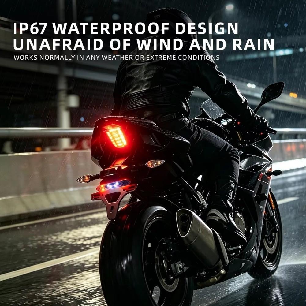 Flashing Demon Eye Motorcycle Tail Light Waterproof Rear Taillight Motorcycle