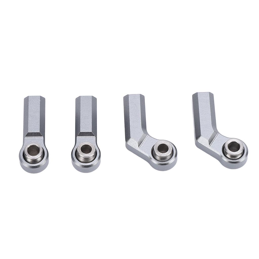 4Pcs RC Car Ball Joint for 110 Model Car M4 Metal CW Positive Thread 7.0 Tool 2 Curved 2 Straight