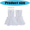 2Pairs Elegant Arm Sleeves With Lace Flower Elastic Wrist Cuffs Extension Faux Sleeves For Office Women Dress Enhancer