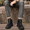 Мужская зимняя обувь, новинка, нескользящая, теплая, морозостойкая, толстая, плюшевая обувь, распродажа, мех, оригинальные предложения, повседневные бренды, мужские зимние ботинки