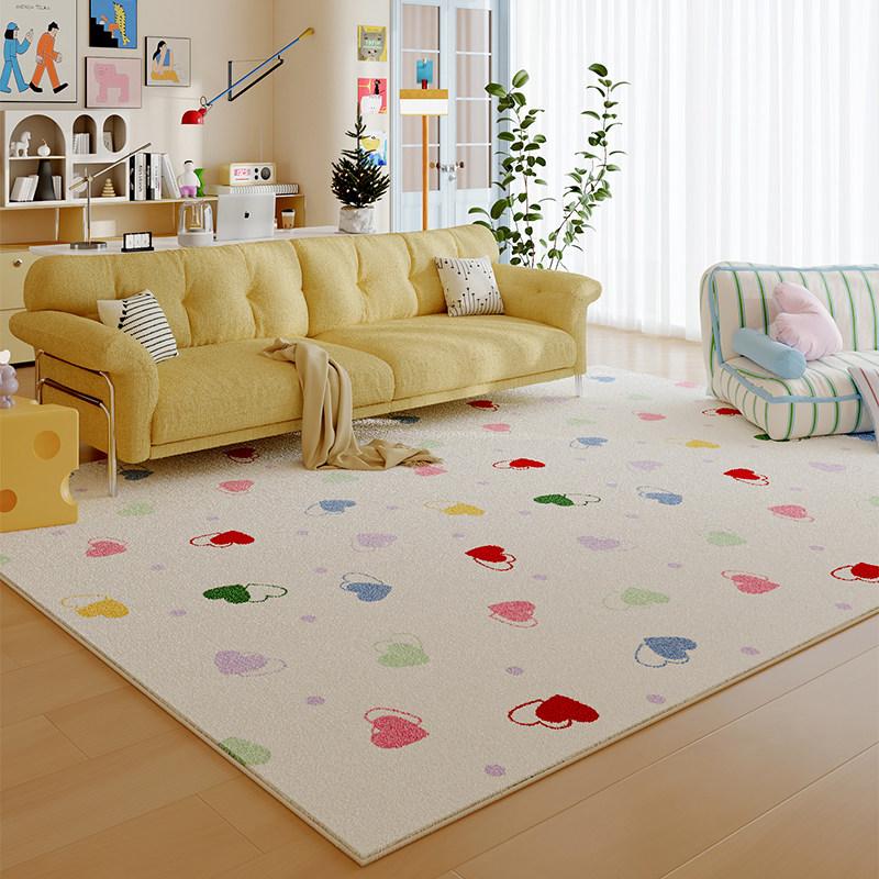 Dopamine Color Bedroom Decor Girl Carpet Large Area Carpets for Living Room Fluffy Soft Lounge Floor Mat Thick Plush Bedside Rug