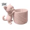 Cute Kitty Flower Pot 3D Printed Cat Planter, Pot, Decorative Mini Animal Plant for Succulents Cacti, Home Office Desk Decor Compact Indoor