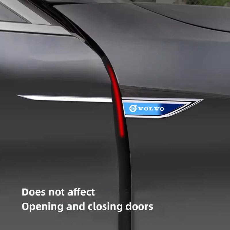 AAKR1 3D Metal Car Leaf Board Side Sticker Auto door Label Body Decorative Blade Decals For Volvo Rdesign XC60 XC40 V60 V40 EX30 XC90