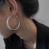 1Pair Classic Simple Geometric Round Big Hoop Earrings For Women Trendy Simple Exaggerated Big Round Earrings Accessories