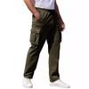 New Cargo Pants Men's Loose Straight Oversize Clothing Solid Grey Versatile Work Wear Black Joggers Multiple Pockets Casual Male Trousers