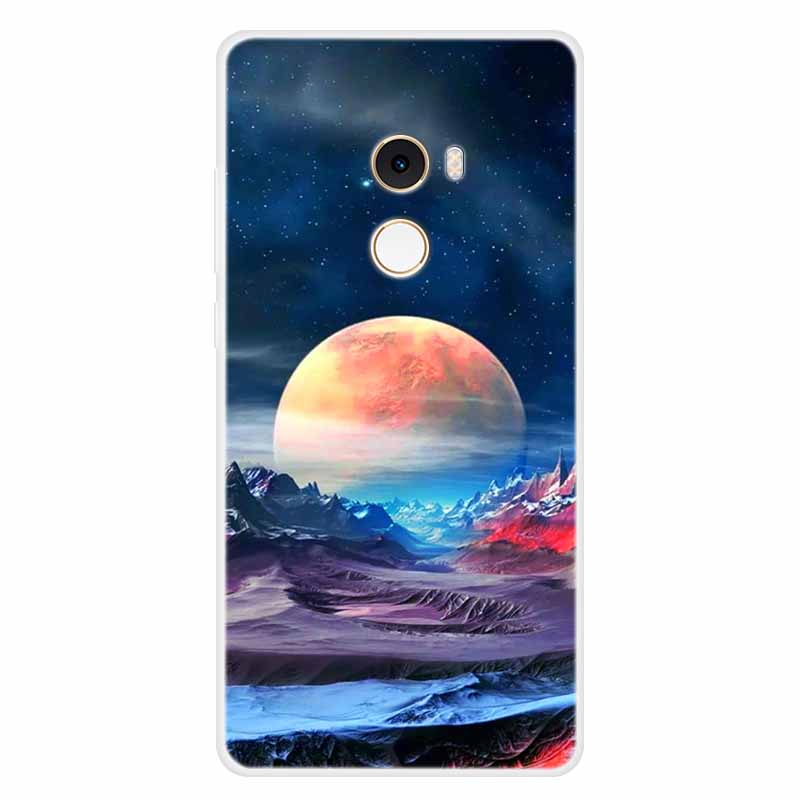 For Xiaomi Mix 2 Case Luxury Soft Silicone Back Cover Case For Xiaomi Mi Mix2 MDE5 Coque TPU Cartoon Bumper Funda Cute Shell