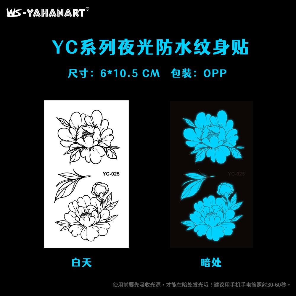 Светящаяся синяя татуировка наклейка ночной клуб бар музыкальный фестиваль вечеринка женская татуировка наклейка крутая светящаяся наклейка на лицо