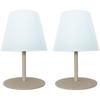 Set of 2 Wireless Table Lamps - LUMISKY - TWINS - Cream - H16 Cm - LED