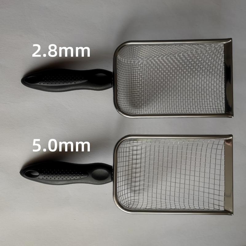 Cat Litter Shovel Stainless Steel Reptile Sand Substrate Shovel Clean Up Feces Fine Mesh Sifter For Bedding Cat Litter Scoop