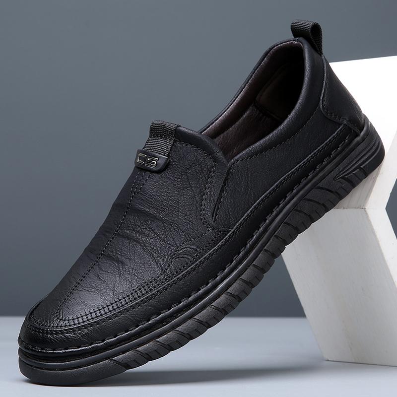 Мужские повседневные мокасины слипоны кожаные туфли модные мужские мокасины мягкие дышащие туфли удобные ленивые туфли на плоской подошве мокасины