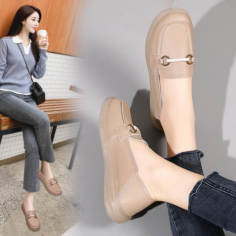 Женские мокасины, лоферы, кожаные туфли для вождения, мягкие туфли на плоской подошве, повседневные туфли без застежек для ходьбы, минималистичные туфли для беременных