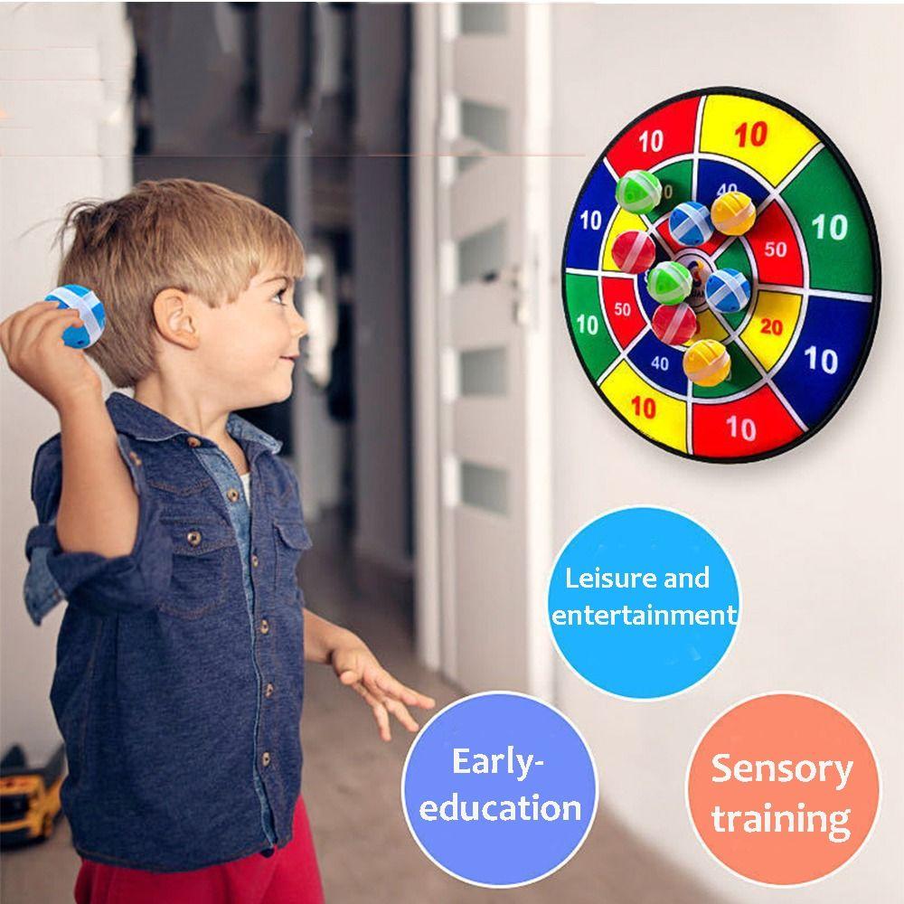 Cloth Dart Board Target Cartoon Pattern Education Toy Cute Sticky Ball Toy Pitching Game