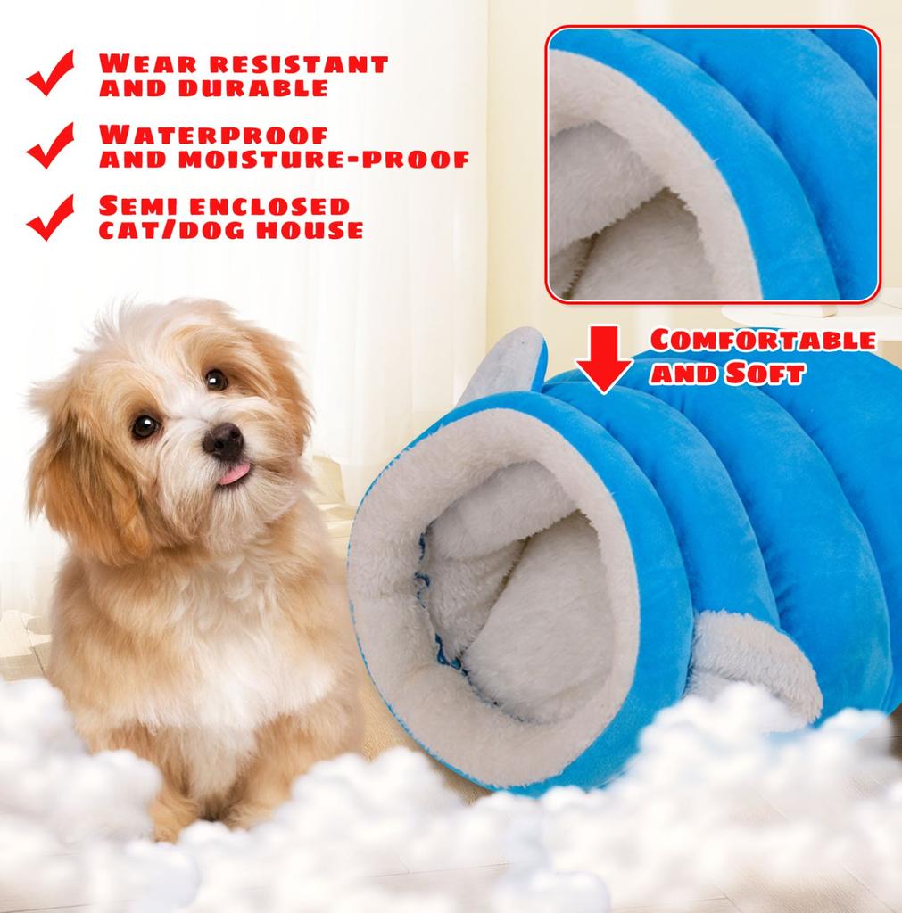 Кровать для кошки Зимняя теплая спальный мешок для кошки Толстая теплая кровать для питомца