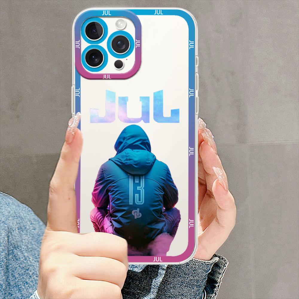 Jul Rapper 13 ОРГАНИЗОВАТЬ Чехол для телефона Для iPhone Прозрачная рамка Мягкий чехол 11 12 13 Мини 14 15 16 Про Макс