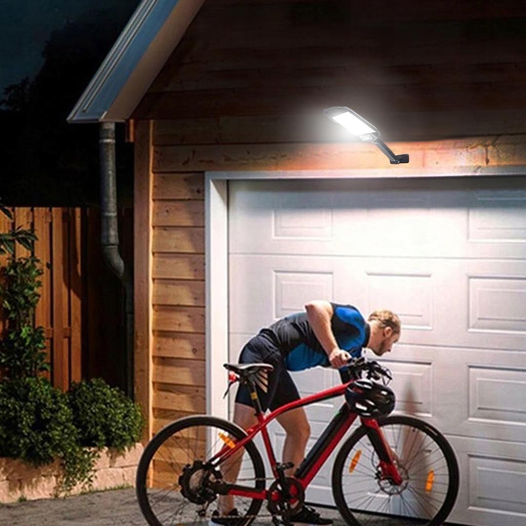 Solar lamp 160 led cob garden motion sensor 3 modes remote control ip65 halogen