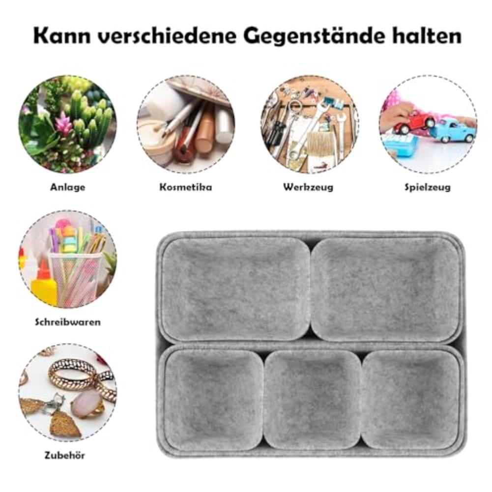 Chic Storage Solution Cosmetics Organizer Felt Storage Box