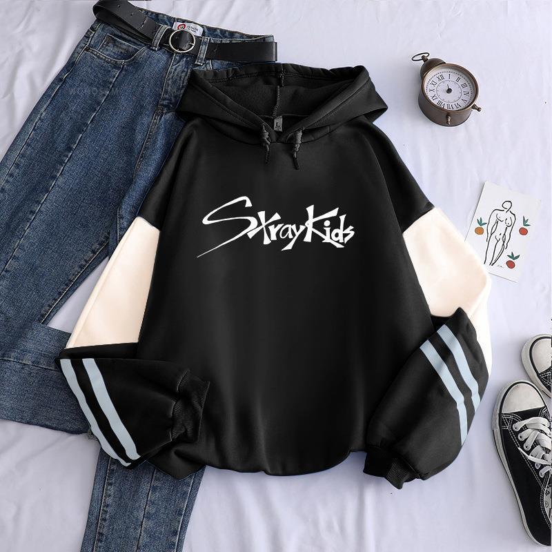 Трансграничная поставка Харадзюку KPOP Stray Kids альбом толстовка с длинным рукавом комбинированная толстовка