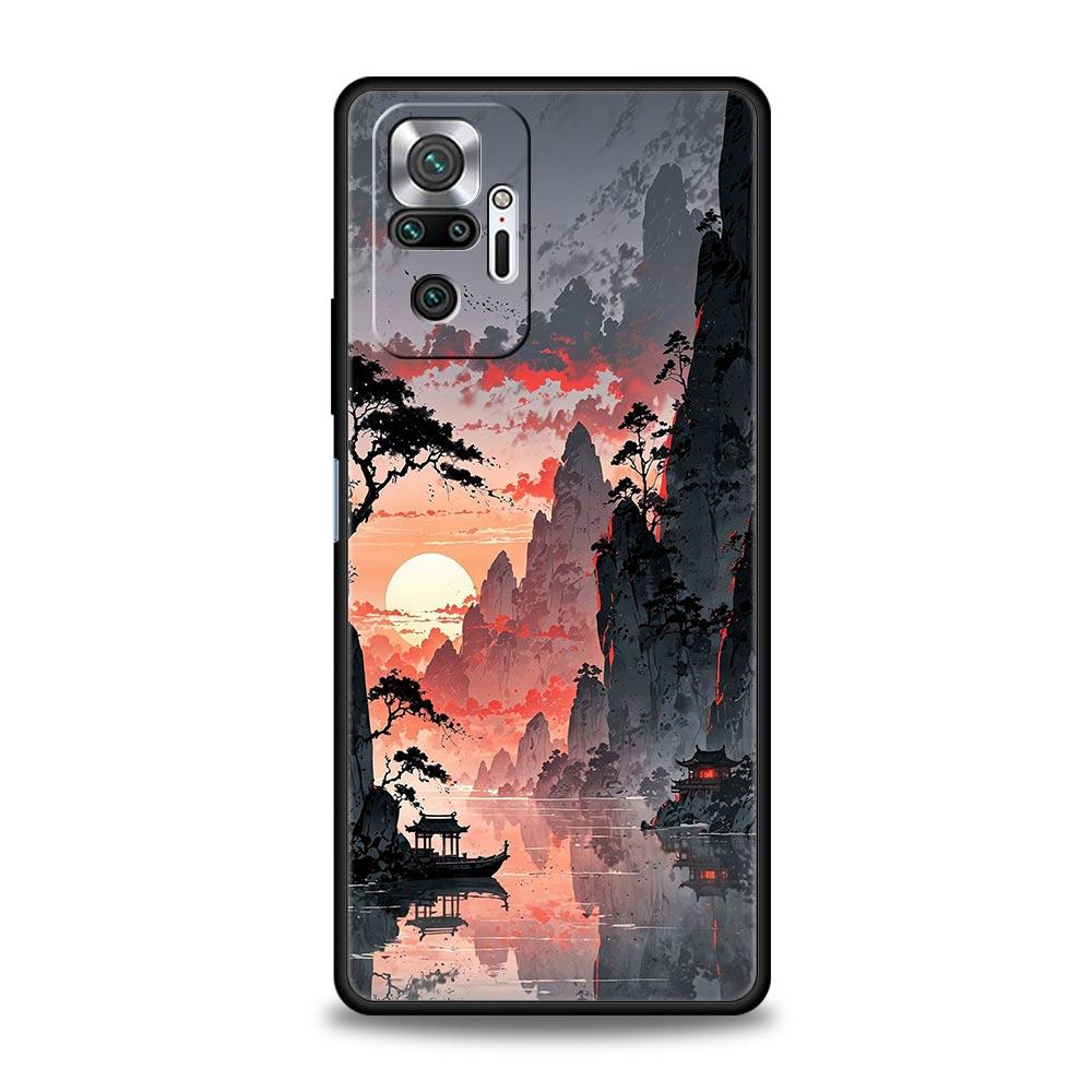Чехол для телефона серии «Пейзажи Японии» для Xiaomi Redmi Note 14 13 12 Pro Plus 5G 9S 9 10 11 4G 14C 13C 12C 10C 9C 9A