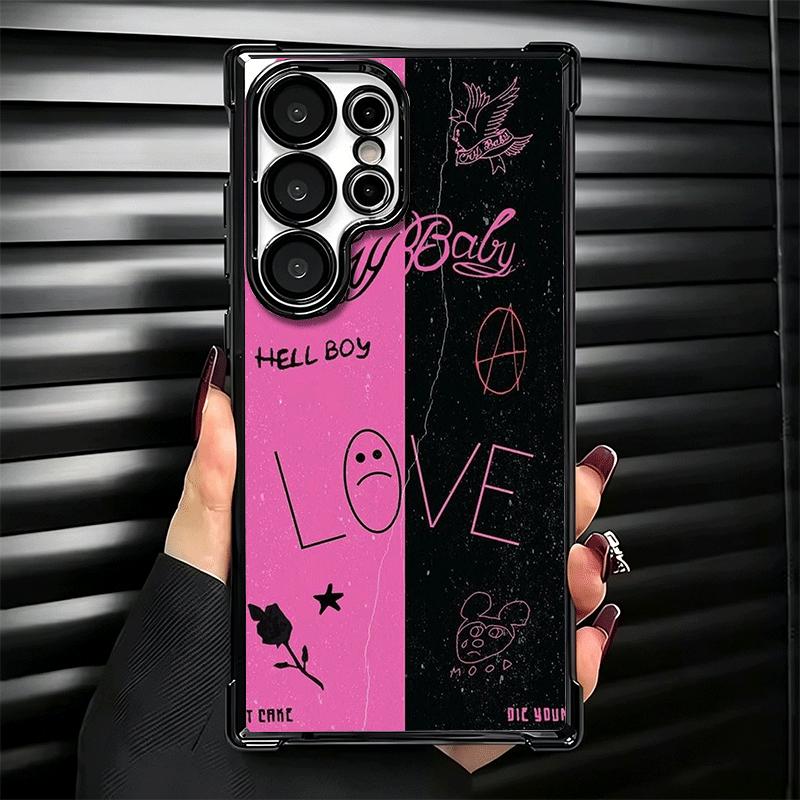 Чехол для телефона Lil Peep Hellboy Love с покрытием для Samsung Galaxy S24 S25 FE S26 Edge S23 Ultra S22 S21 Plus S20 Противоударный с подушкой безопасности