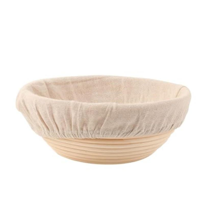 Wicker French Bread Dough Basket with Liner - Sourdough Baker's Tool
