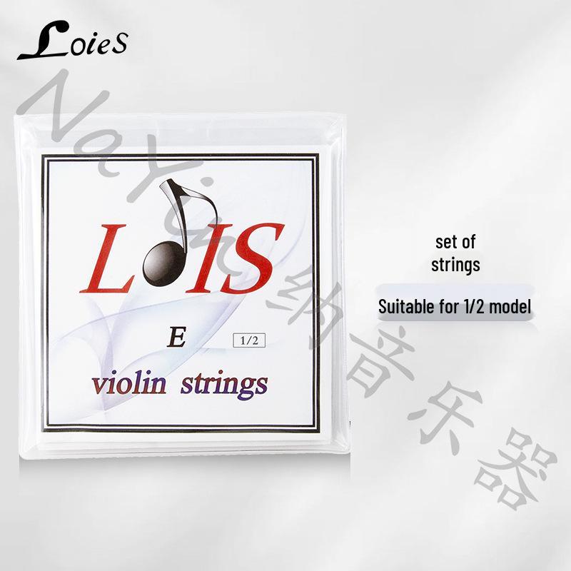 LOIES Violin Strings, Aluminum-Magnesium Alloy, Sizes 1/2, 3/4, 4/4, 4-String Set