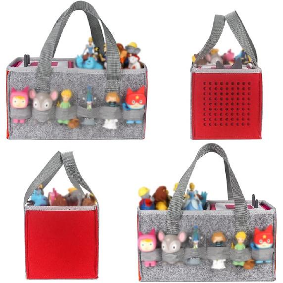 Vakdon 2 шт. с игрушками Портативный чехол для переноски для стартового набора Toniebox, наушников и зарядной станции, вмещает 30-40 фигурок персонажей Tonies,