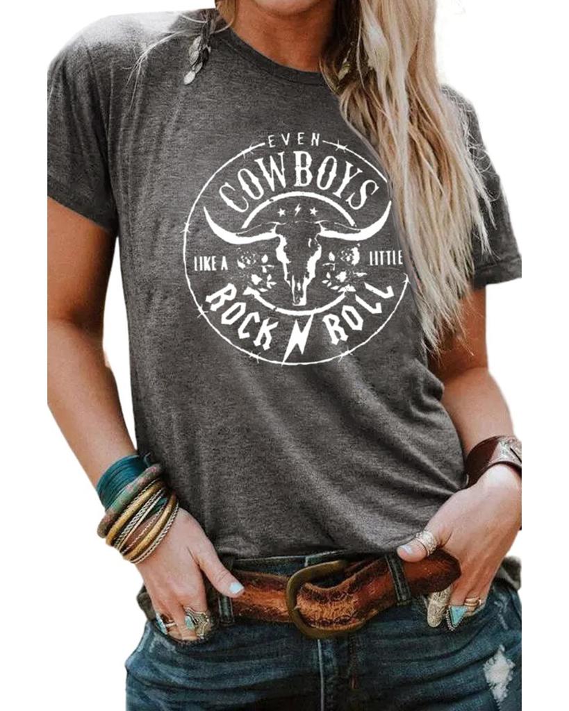 Azura Exchange Футболка с короткими рукавами и графическим принтом Steer Head