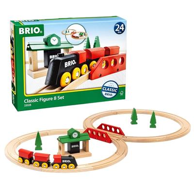 BRIO Классический набор железной дороги «Восьмерка» [22 детали] 33028, Возраст 2+ [Игрушка, Деревянная игрушка, Деревянный набор железной дороги, Подарок] (День рождения/Рождество)]
