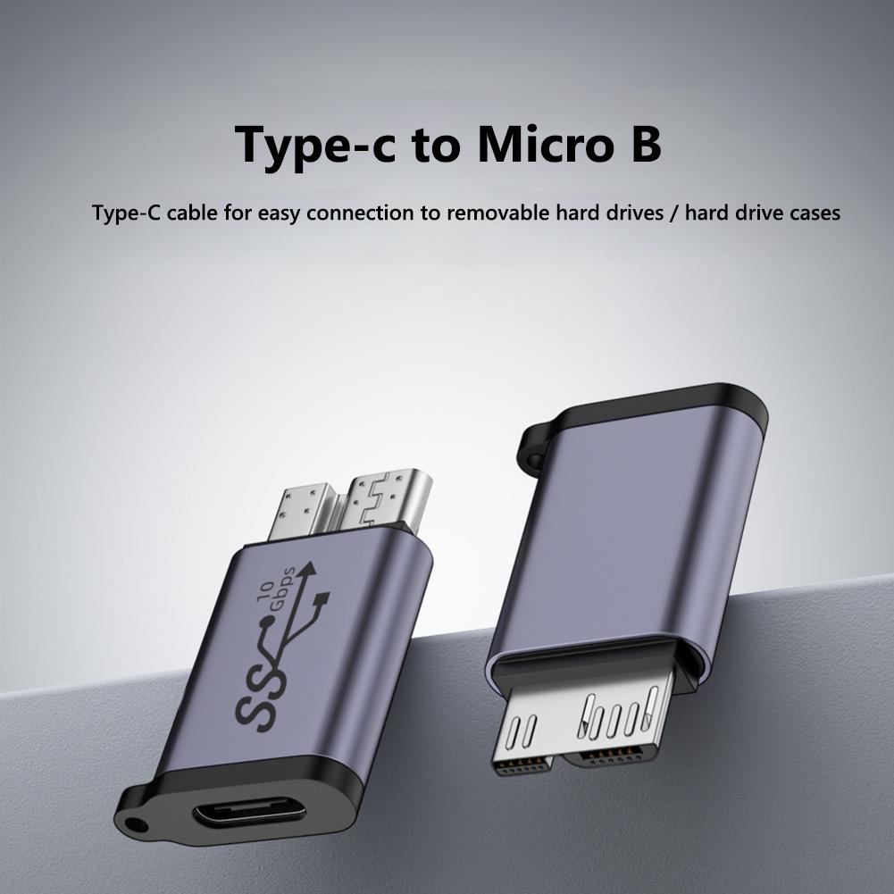 USB C на Micro B USB 3.0 Адаптер Тип C Женский на Micro B Мужской Быстрая Зарядка USB Micro 3.0 на Type C Super Speed для Ноутбука HDD