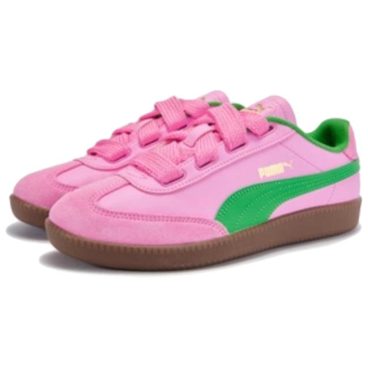 Puma 9-T Широкое кружево Удобная тонкая подошва Туфли с Т-образным ремешком Низкий верх Тренировочная обувь Женские кроссовки Розовый 407608-03