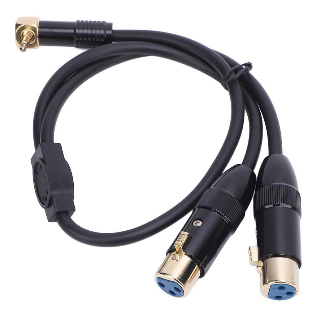 Кабель-разветвитель XLR на 3,5 мм, угловой 90 градусов, 3,5 мм разъем, стерео, штекер на 2 разъема XLR, микрофонный