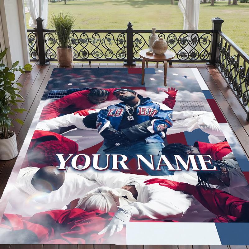 Custom Text Kendrick Lamar Pattern Floor Rug Soft Indoor Carpet Mat Living Room Bedroom