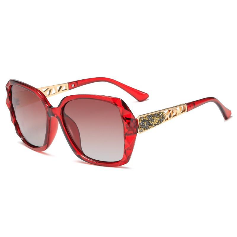 Женские солнцезащитные очки с поляризацией и стразами - Элегантная защита от УФ-лучей, Ретро стиль
