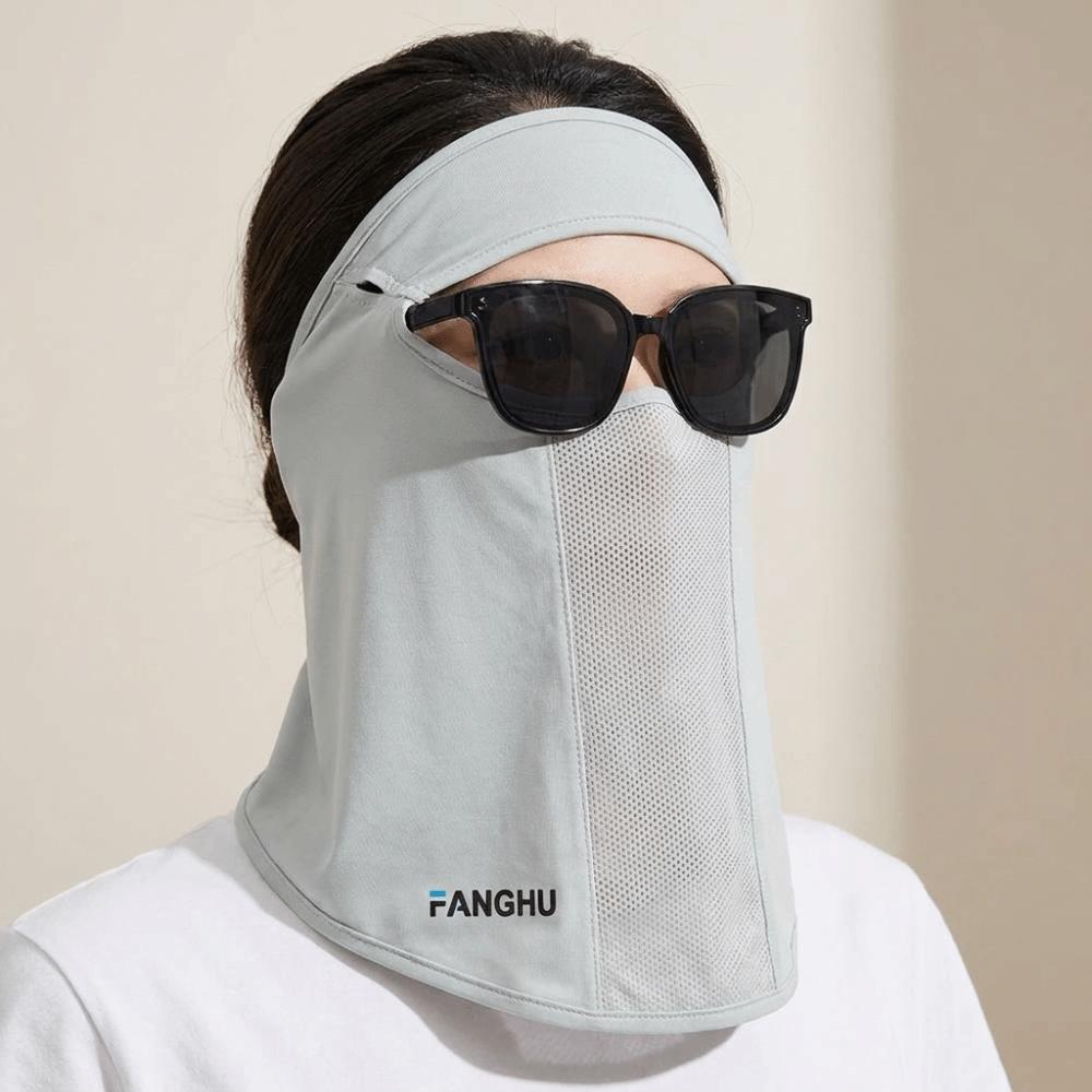 Sunscreen Face Cover Solid Color Face Gini Mask Thin Ice Silk Mask Summer