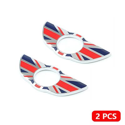 Mini Countryman R60 R61 Interior Door Lock Pin Emblem Sticker, Zinc Alloy, 2Pcs