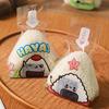 50Pcs Cartoon Triangle Rice Ball Packaging Bag Stickers Seaweed Gift Bag Sushi Bag Japanese Cuisine Making Bento Accessories