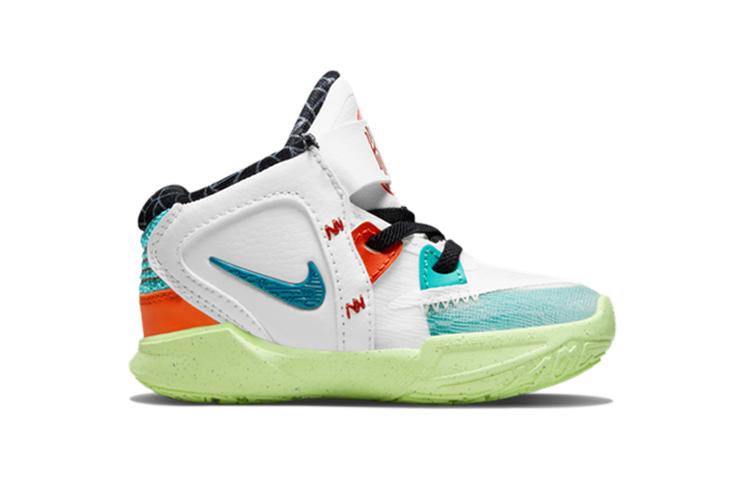 Nike Баскетбольные кроссовки Kyrie 8 Infinity Performance Средняя высота Детская обувь Бело-зеленые Для младенцев и малышей DD0333-021