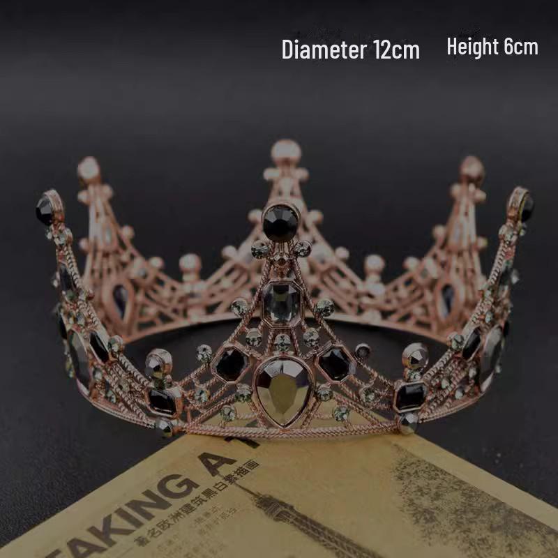 Украшения для торта в виде цветка в стиле ретро с черной короной