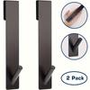 2PCS Stainless Steel Over Glass Door Shower Door Back Shower Towel Rack S-Shape Bathroom Bathrobe Hanger Holder Hooks