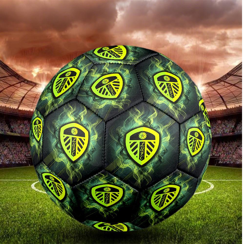 Leeds United Size 5 Football High Elastic Soccer Ball For Outdoor Competition Daily Training Play