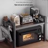 Extendable Double-Layer Countertop Microwave Oven Rack