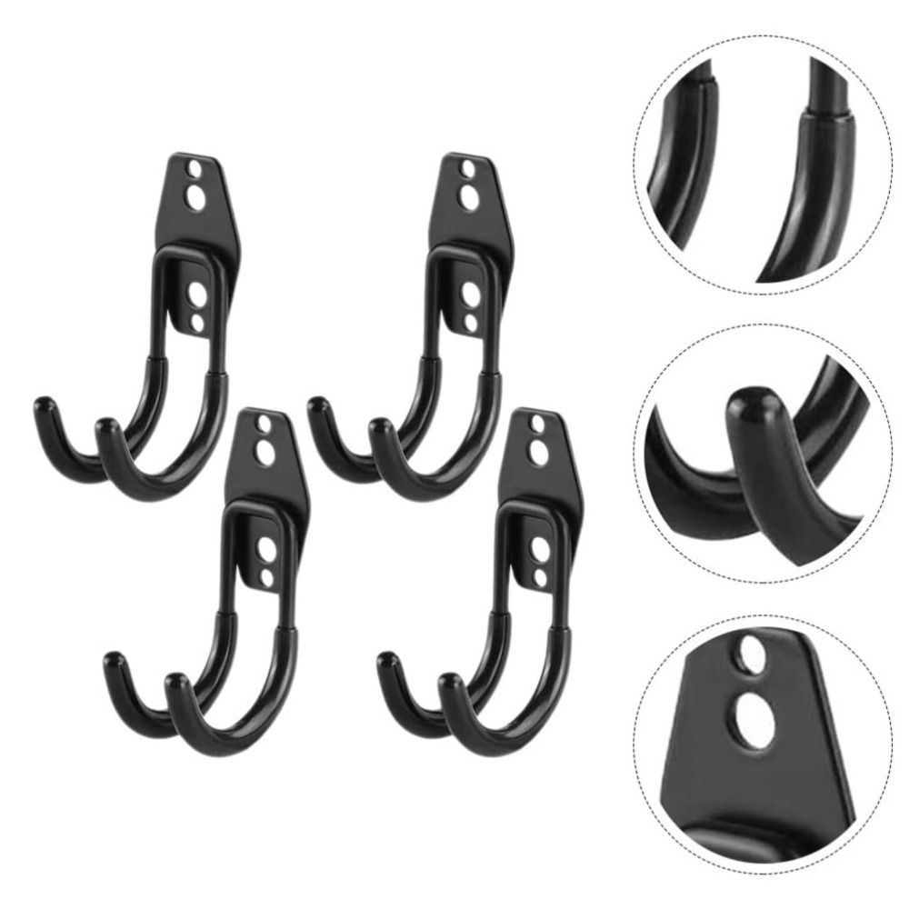 Anti-Slip Coating Wall Mount Hook Solid Steel Heavy Duty Hook Bike Wall Mount Garage Storage