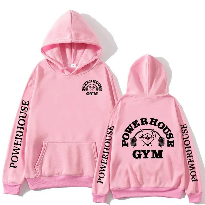 Powerhouse Gym Logo Hoodie Ashion Sweatshirt Hip Hop Casual Fashion Unisex Autumn Winter Fleece Streetwear Tops
