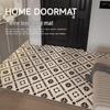 Геометрический коврик для входной двери, шелковая петля, нескользящий, износостойкий, легко чистится и режется по размеру